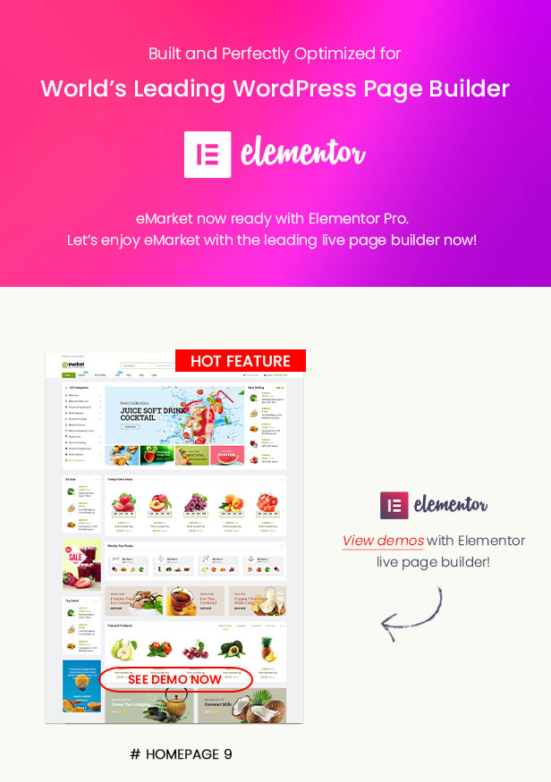 eMarket - Multi Vendor MarketPlace WordPress Theme - Elementor