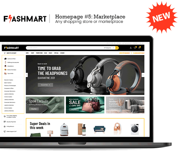 FlashMart – Multipurpose Elementor WooCommerce WordPress Theme - Elementor