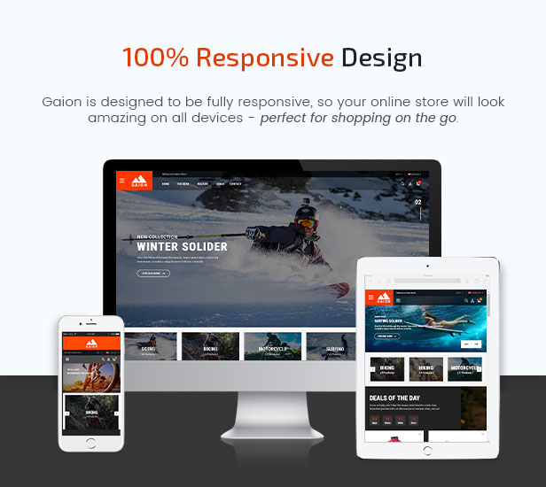 Gaion - Sport Accessories Shop WordPress WooCommerce Theme 