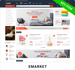 eMarket - eCommerce & Mehrzweck-Marktplatz WooCommerce WordPress Theme