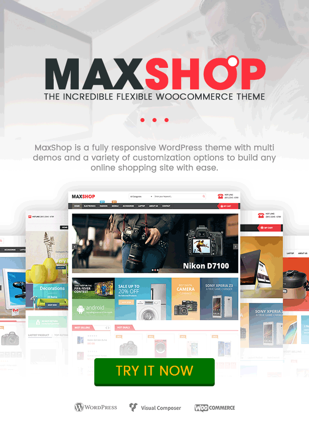 Maxshop - Tema Responsivo de WordPress para Elementor WooCommerce