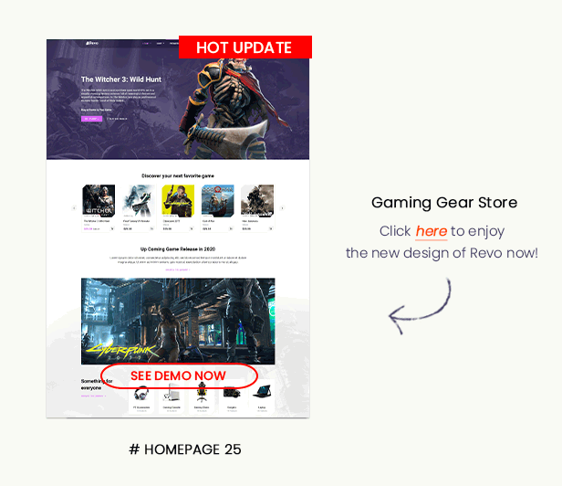 Gaming Gear Design of Revo Best Multipurpose WooCommerce Theme