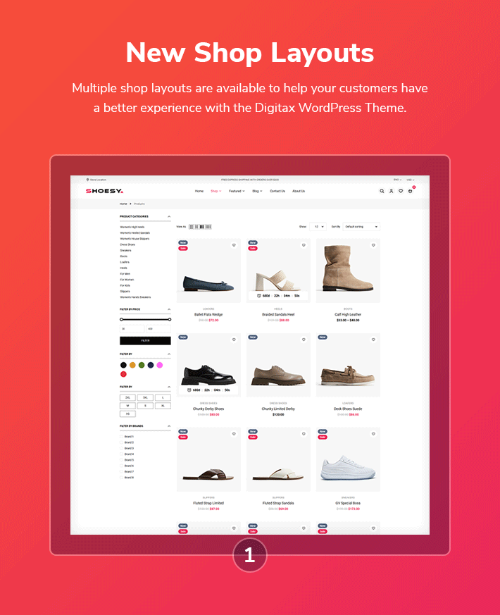 Shoesy - Shoes Store for WooCommerce WordPress Theme