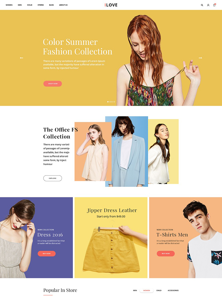 iLove - Creative Fashion Shop WooCommerce WordPress Theme