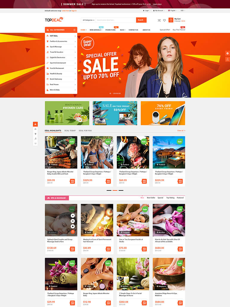 TopDeal - multi vendor marketplace wordpress theme