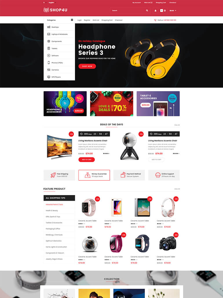 Shop4U - Modern Multi Vendor MarketPlace WordPress Theme