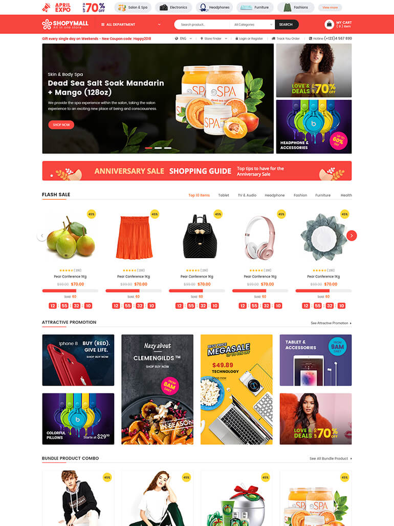 ShopyMall – Beautiful Multi-Vendor MarketPlace WordPress Theme 