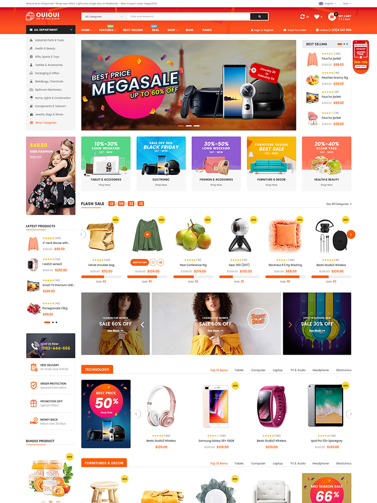 OuiOui - Multi Vendor MarketPlace WooCommerce Theme