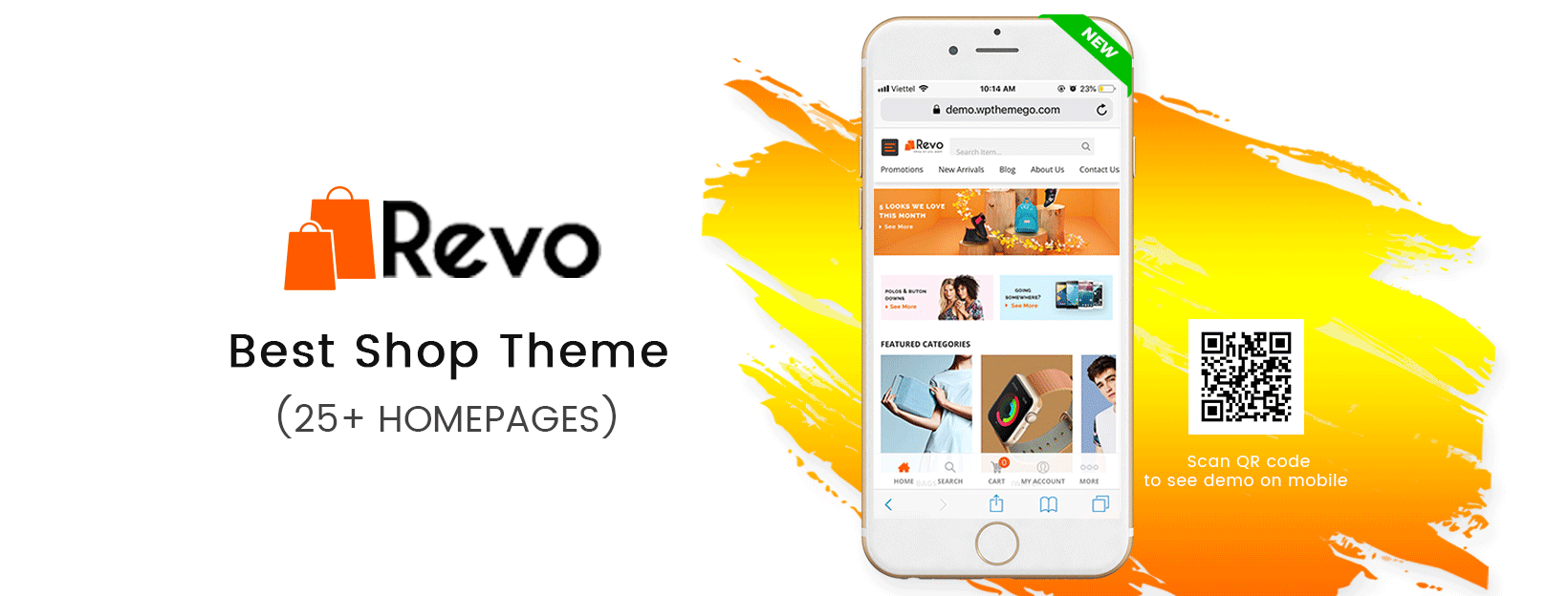 Revo - Best Multipurpose WooCommerce WordPress Theme (25+ Homepages &amp; 5+ Mobile Layouts Ready)