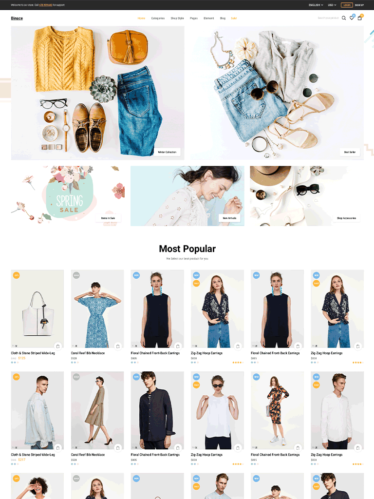 Binace - Fashion Shop WordPress WooCommerce Theme