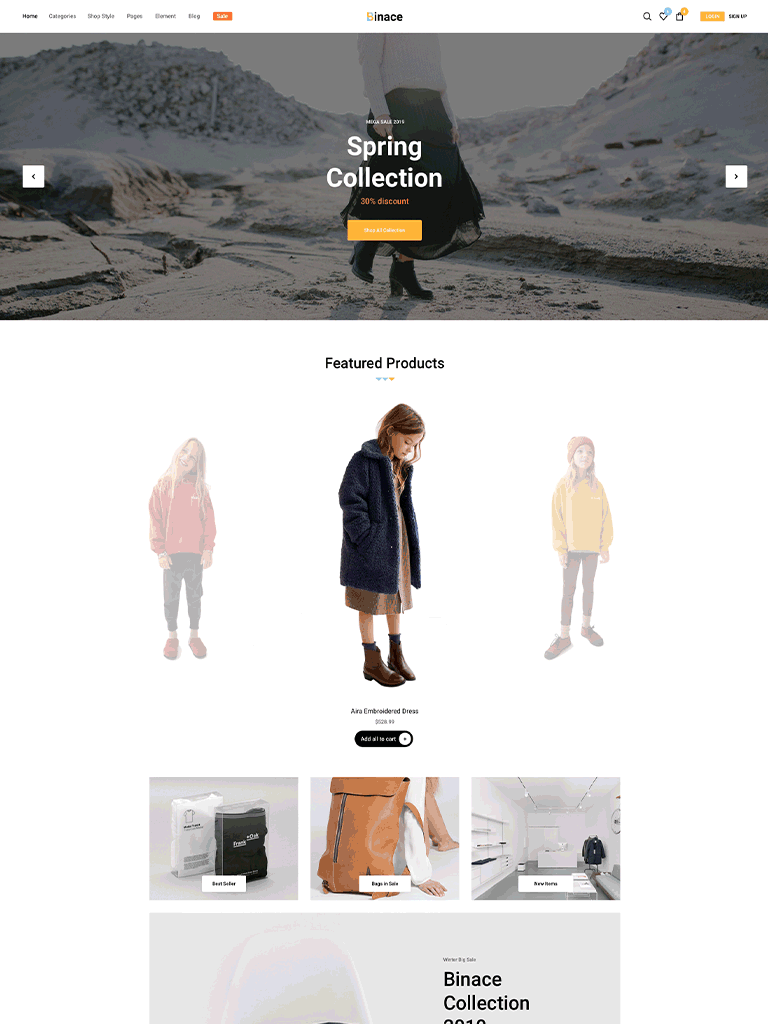 Binace - Fashion Shop WordPress WooCommerce Theme