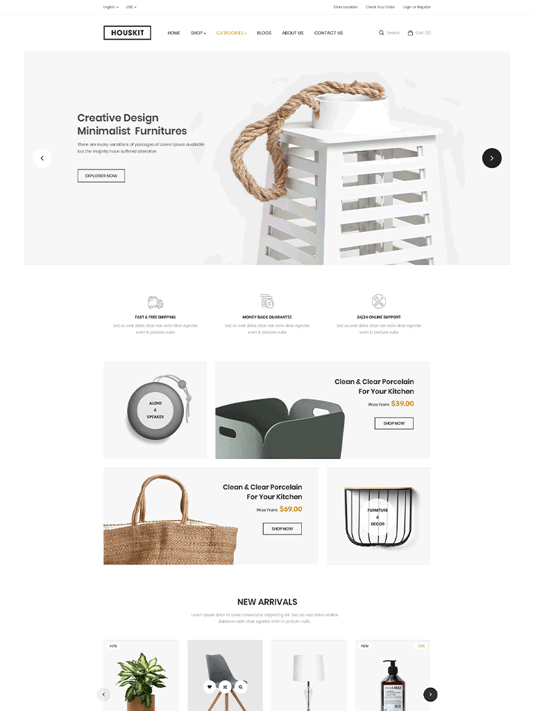 Houskit – Interior Design & Furniture Store WordPress Theme