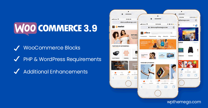 woocommerce 3.9 new features wordpress themes
