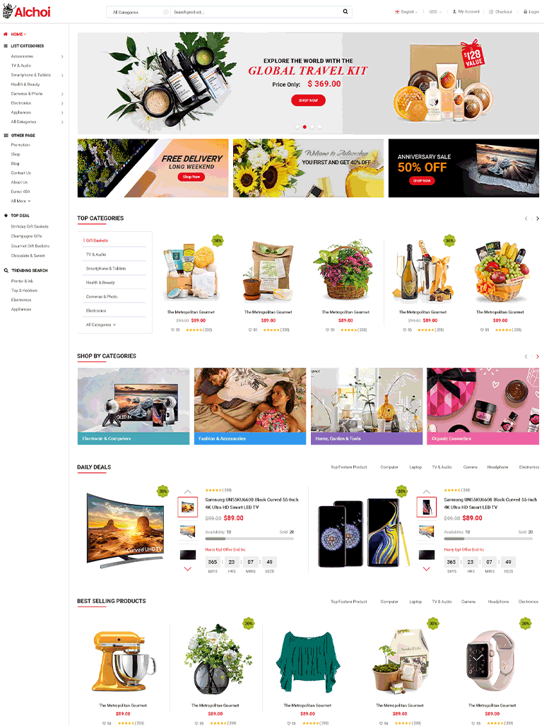 Alchoi – MegaStore MarketPlace WordPress Theme