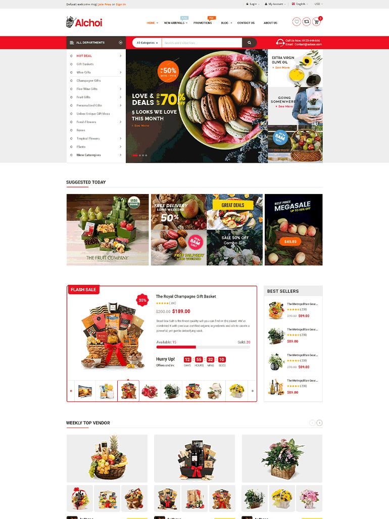 Alchoi – MegaStore MarketPlace WordPress Theme