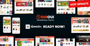 Elementor ready in OuiOui theme multi vendor marketplace wordpress