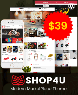 Shop4U - Multi vendor MarketPlace WordPress Theme