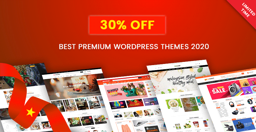 30% OFF on Best Premium WordPress Themes 2020