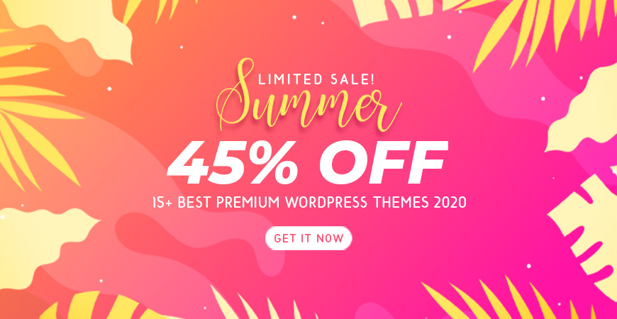 45% OFF on Best Premium WordPress Themes 2020 (Limited Time!)