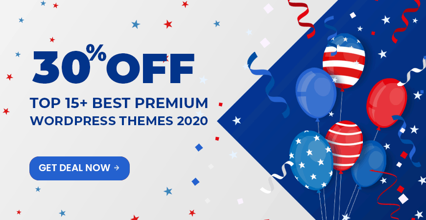 30% OFF on Best Premium WordPress Themes 2020