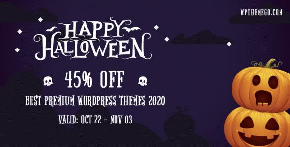 [Halloween Sale] 45% OFF On Best Premium WordPress Themes 2020 | Limited Time!-WordPress Theme