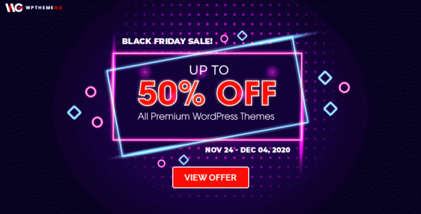 [Super Sale] Up to 50% OFF on All Premium WordPress Themes on Black Friday-WordPress Theme