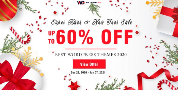 Best Xmas & New Year Deals! Up to 60% OFF on Best-Selling WordPress Themes 2020-WordPress Theme