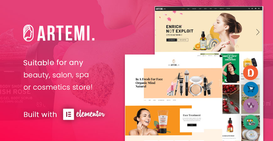 [NEW THEME] Artemi - Cosmetics Store Elementor WooCommerce WordPress Theme