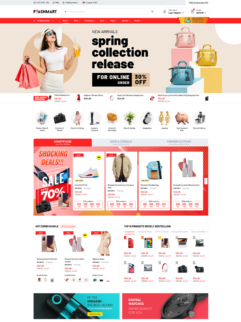 FlashMart - Multi purpose Elementor WooCommerce WordPress Theme