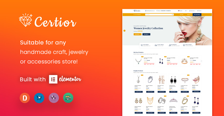 [NEW THEME] Certior - Jewelry Store Elementor WooCommerce WordPress Theme