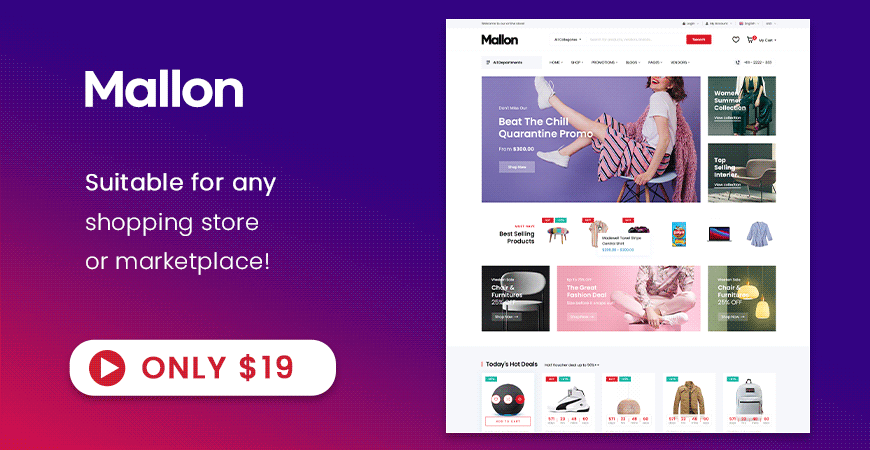 [NEW THEME - $19 WEEK] MallOn- Multipurpose Elementor WooCommerce WordPress Theme