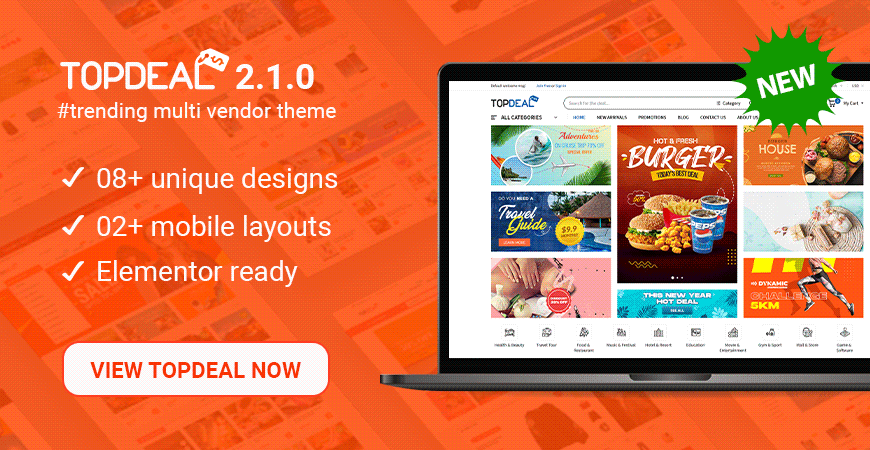 Design 8 Ready in TopDeal – Trending Multi Vendor MarketPlace WordPress Theme