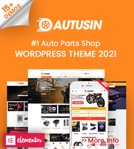 Autusin - Auto Parts Shop Elementor WooCommerce WordPress Theme