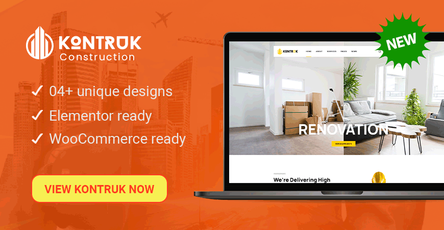 Design 4 Ready in KonTruk - Construction & Building Elementor WordPress Theme
