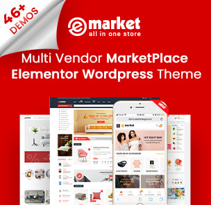 eMarket - All-in-One Multi Vendor MarketPlace Elementor WordPress Theme (42 Indexes, Mobile Layouts)