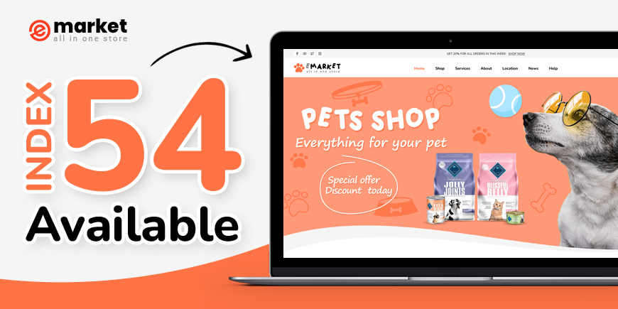 [Design #54] Pet Shop & Pet Care – Emarket WordPress Theme