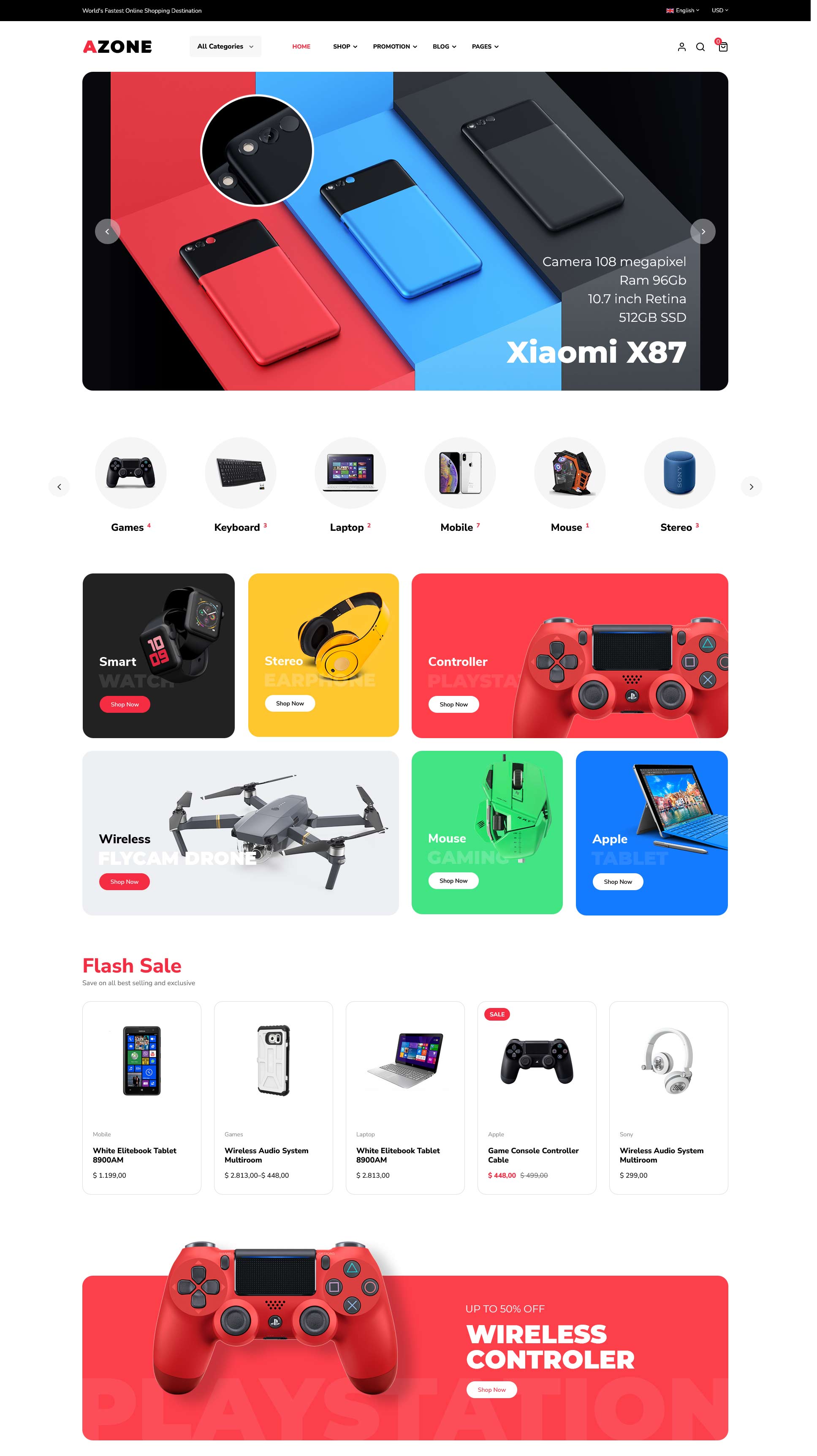 Azone - Electronics & Tech Shop Elementor WooCommerce WordPress Theme