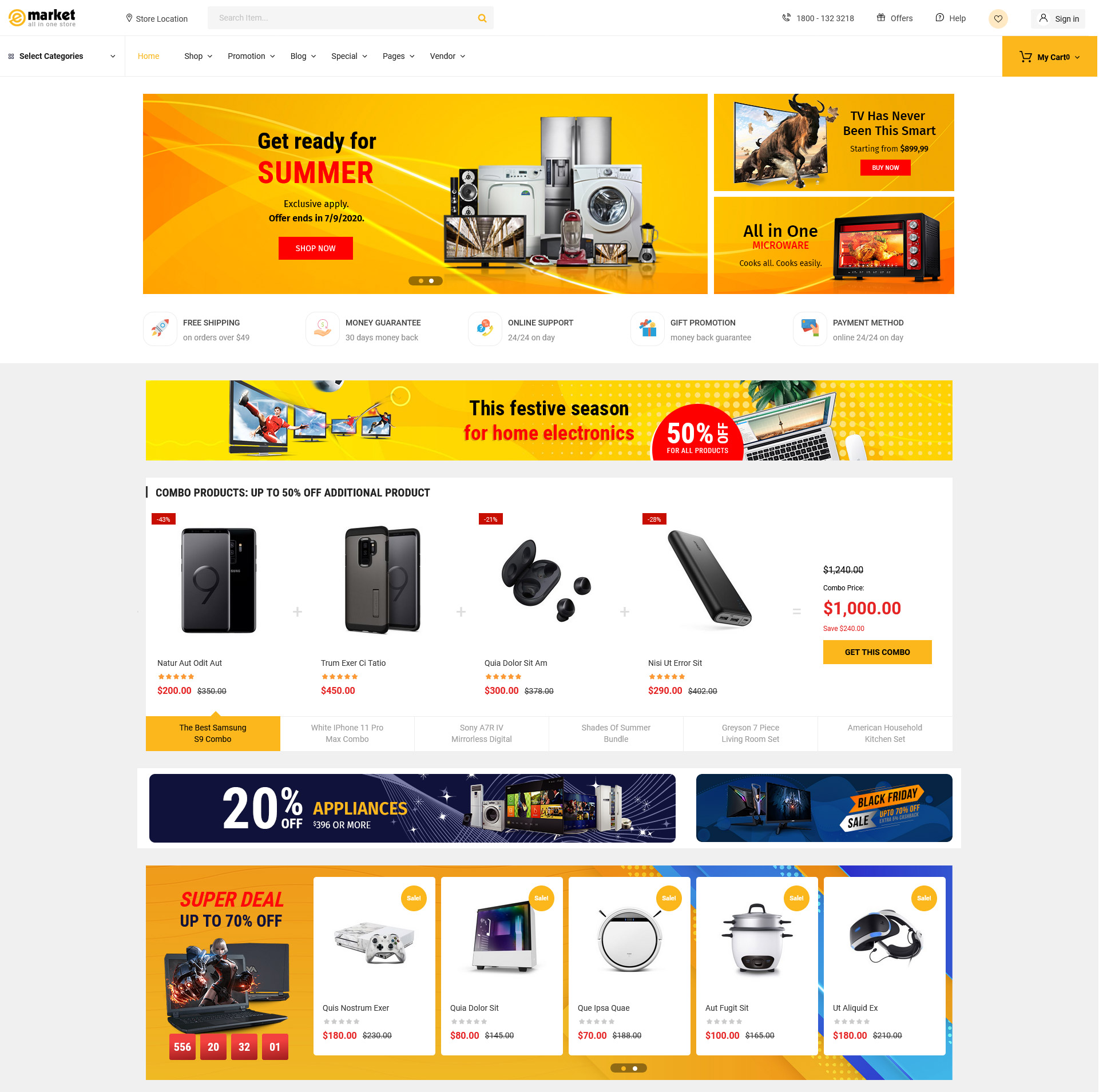 eMarket - Multi Vendor MarketPlace WordPress Theme