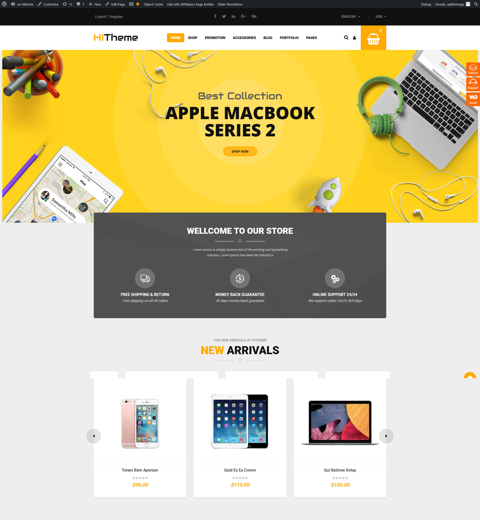 HiTheme - Digital Store & Fashion Shop WordPress Theme