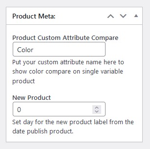 attribute compare setting - custom attribute